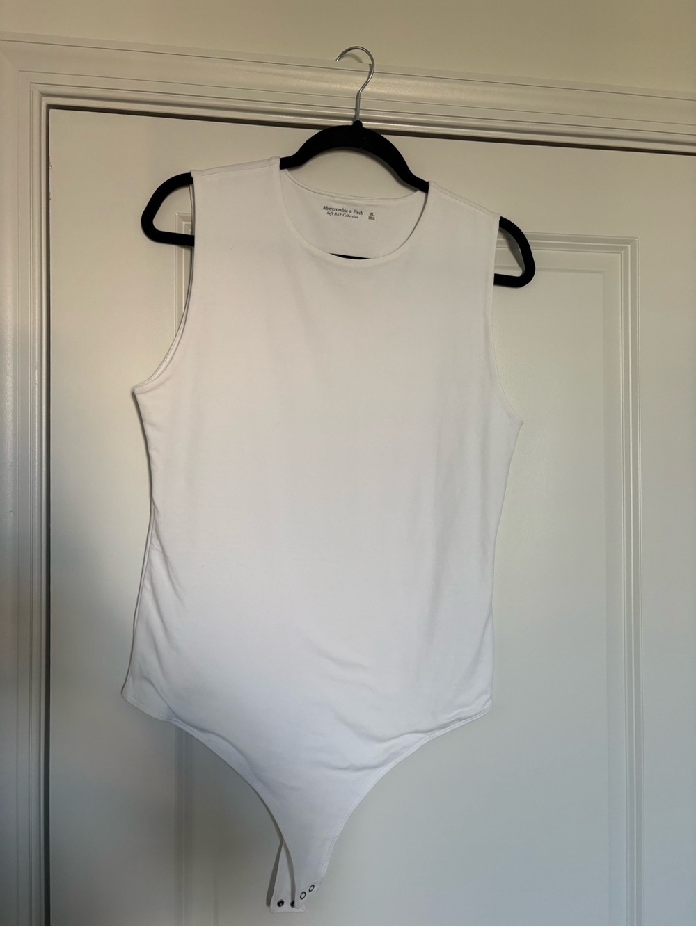 Abercrombie & Fitch White Sleeveless Bodysuit Tank